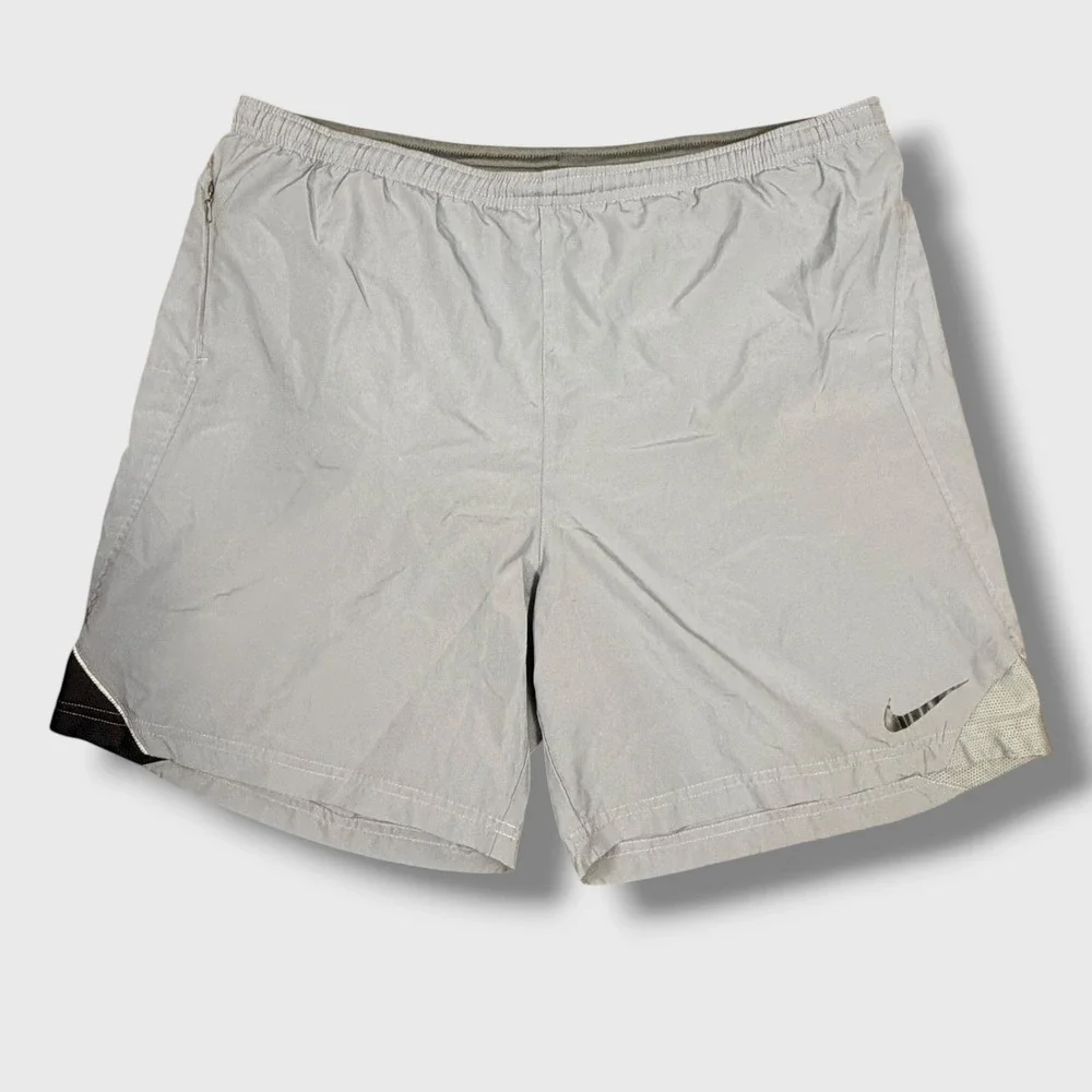 Nike Running Shorts Men‎ Medium Gray Athletic Nylon Fit Dry 5